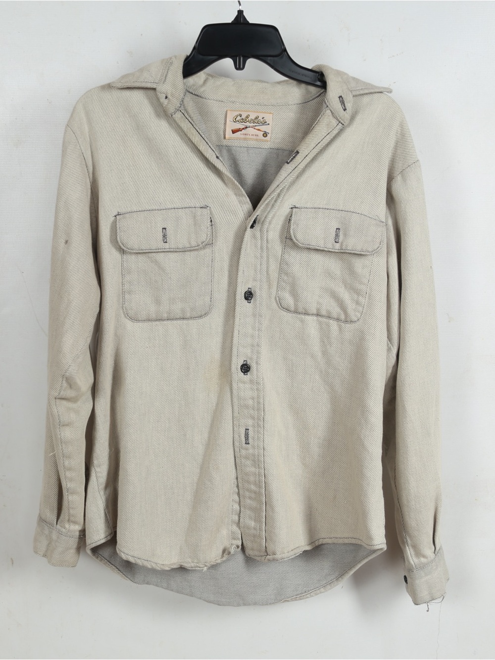 Cabela's Men's Light Beige Casual Button-Down Shirt